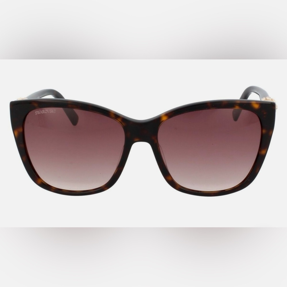 Women's Swarovski Crystal Tortoise Frame Havana Sunglasses